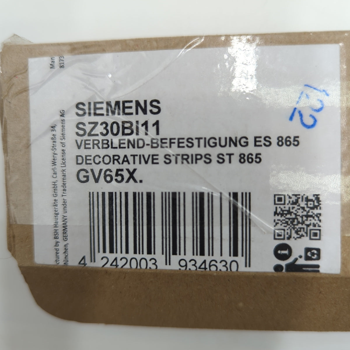 Siemens SZ30BI11 Zubehör Verblendungs Befestigungsleisten für Geschirrspüler Ersatzteil