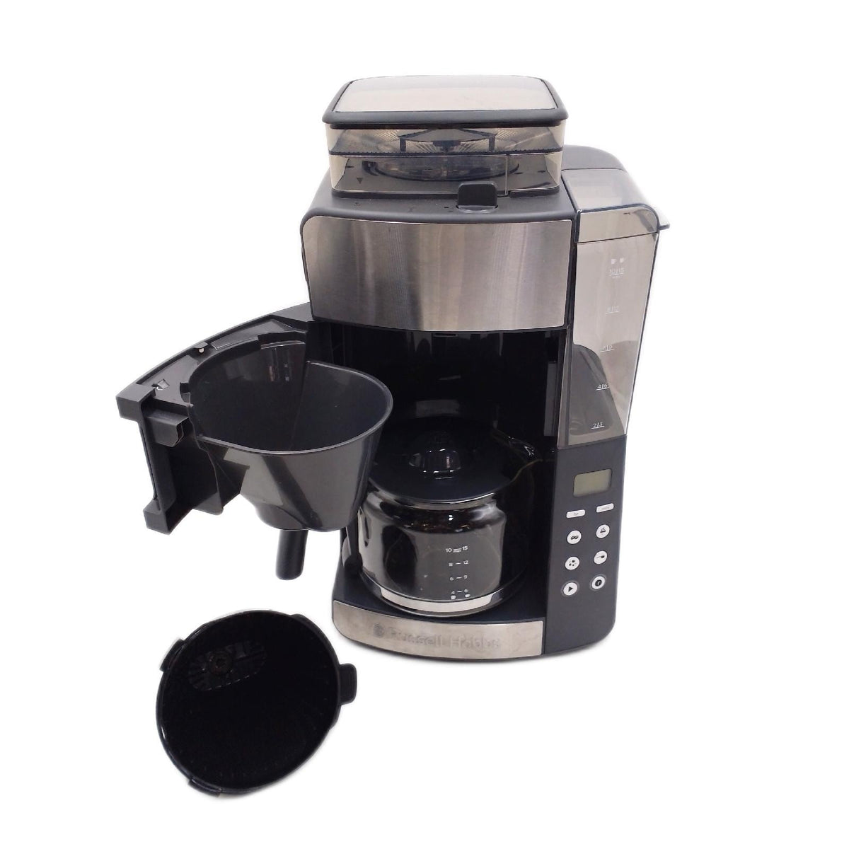 Russell Hobbs Kaffeemaschine Mahlwerk Glaskanne Digitaler Timer Defekt zeigt kein
