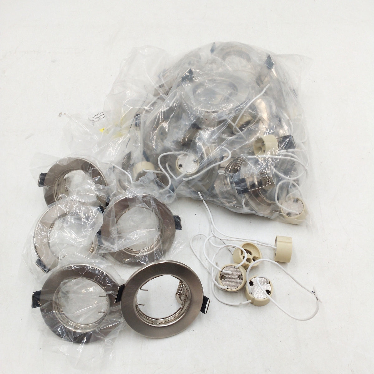 GU10 LED-Einbaustrahler, 24er-Pack, runder Rahmen aus gebürstetem Metall