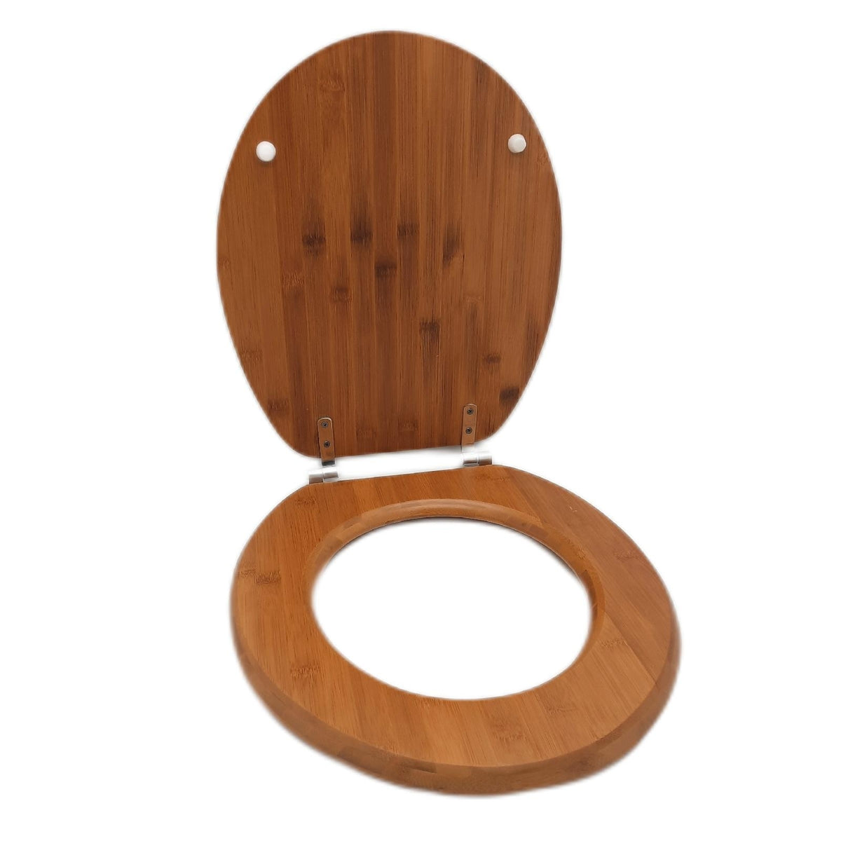 MSV Bambus-WC-Sitz mit Edelstahlscharnieren, MDF, Edelstahl, 42,-Beschädigung