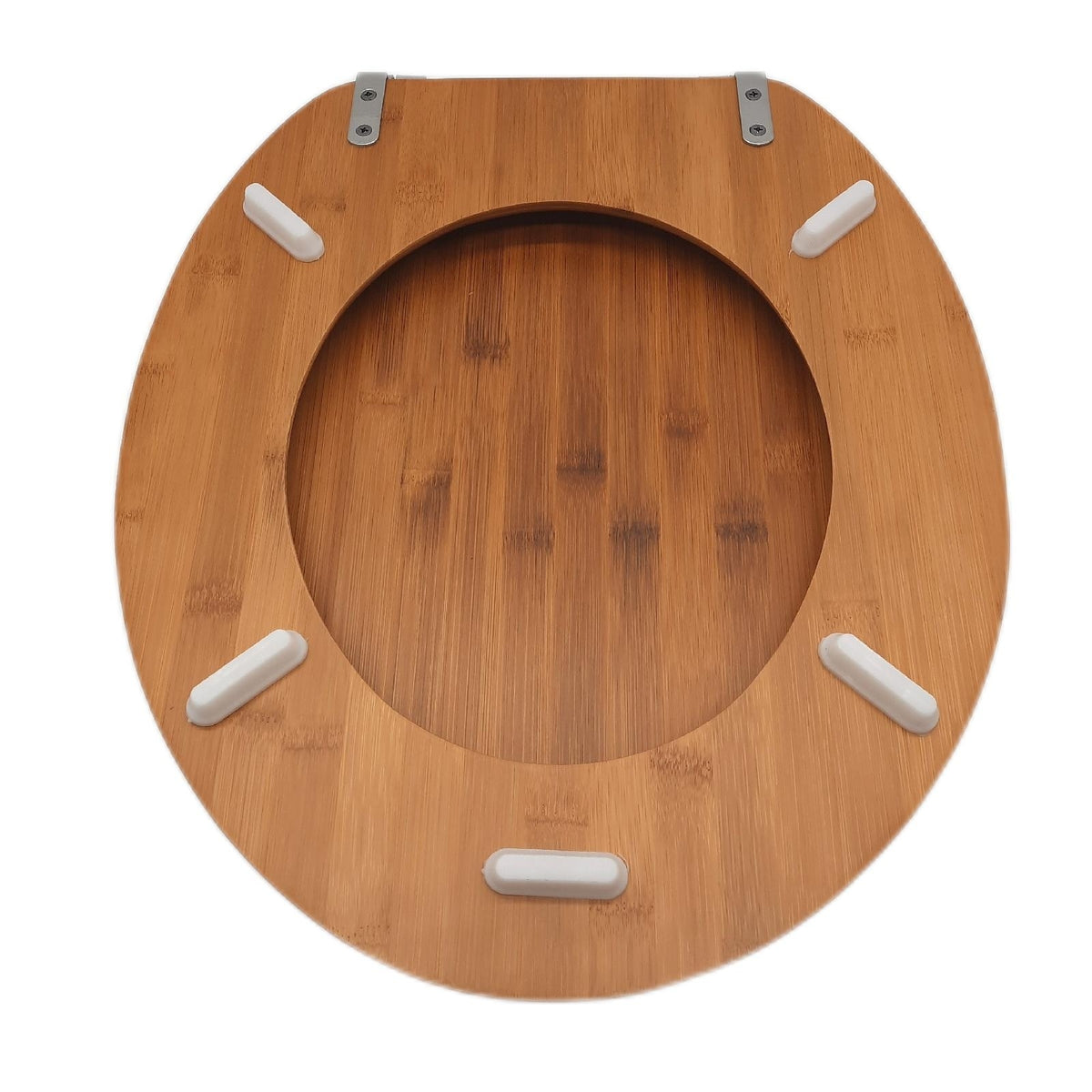 MSV Bambus-WC-Sitz mit Edelstahlscharnieren, MDF, Edelstahl, 42,-Beschädigung