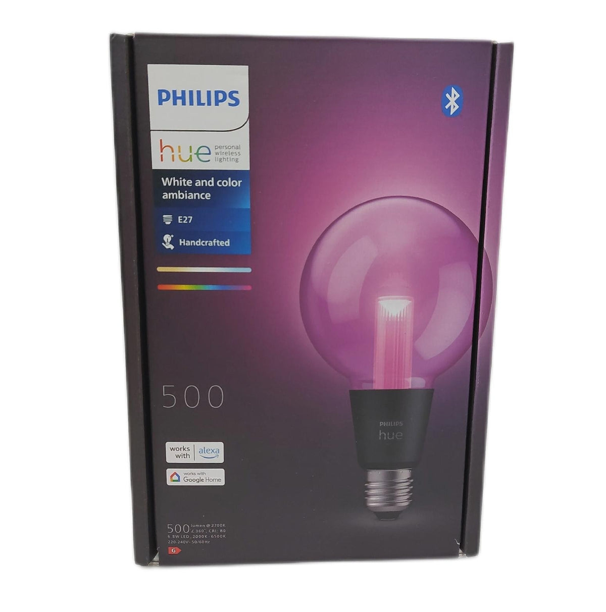 Hue Lightguide smarte Lampe Globe Form G95 kleine weiße farbige Beleuchtung e27