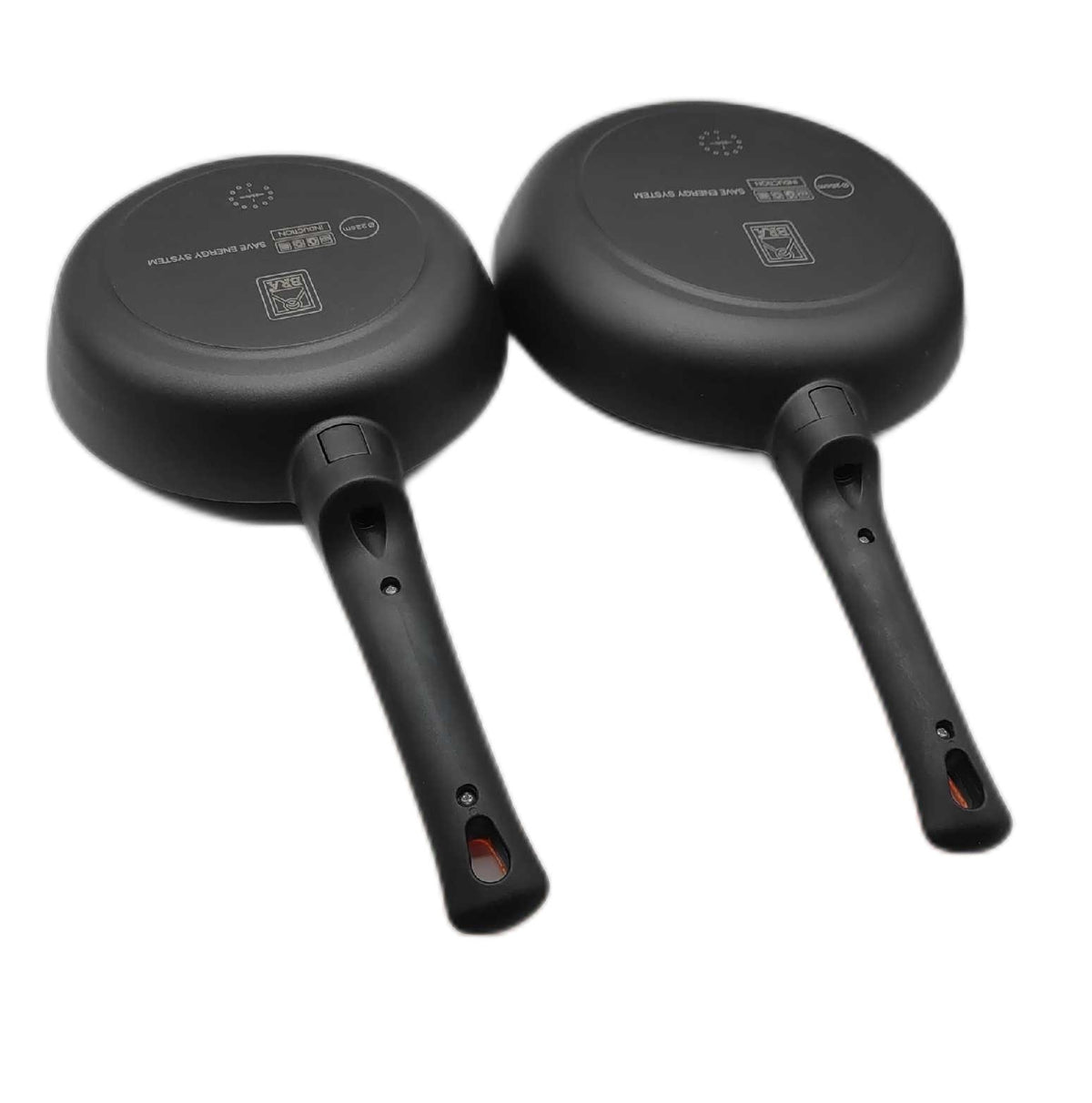 BRA Efficient Orange 2er Set Bratpfannen Aluminiumguss 22 und 26 cm