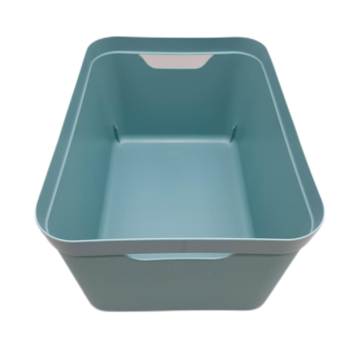 Jive Aufbewahrungsbox mit Deckel 16 L 3er-Set Stapelboxen mit Griff Türkis
