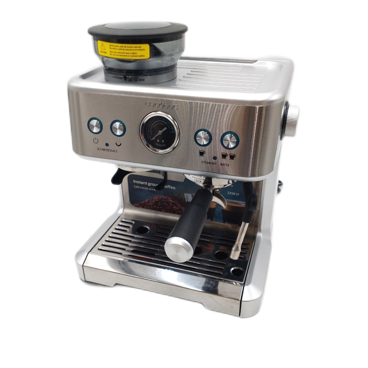 Cecotec Barista Power Espresso Kaffeemaschine 20 Bar 2250 W Manometer Mahlwerk Vaporizer