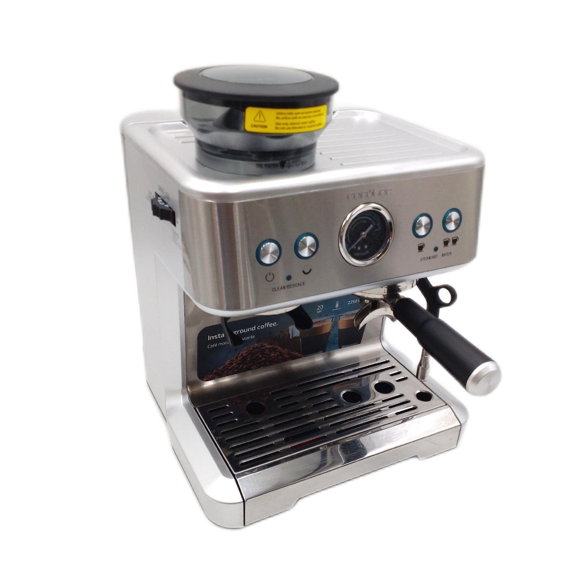 Cecotec Barista Power Espresso Kaffeemaschine 20 Bar 2250 W Manometer Mahlwerk Vaporizer