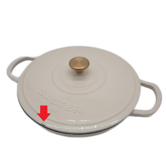 Salter Chester gusseiserner Bräter 30 cm 2,8 l Creme Kochtöpfe Cookware