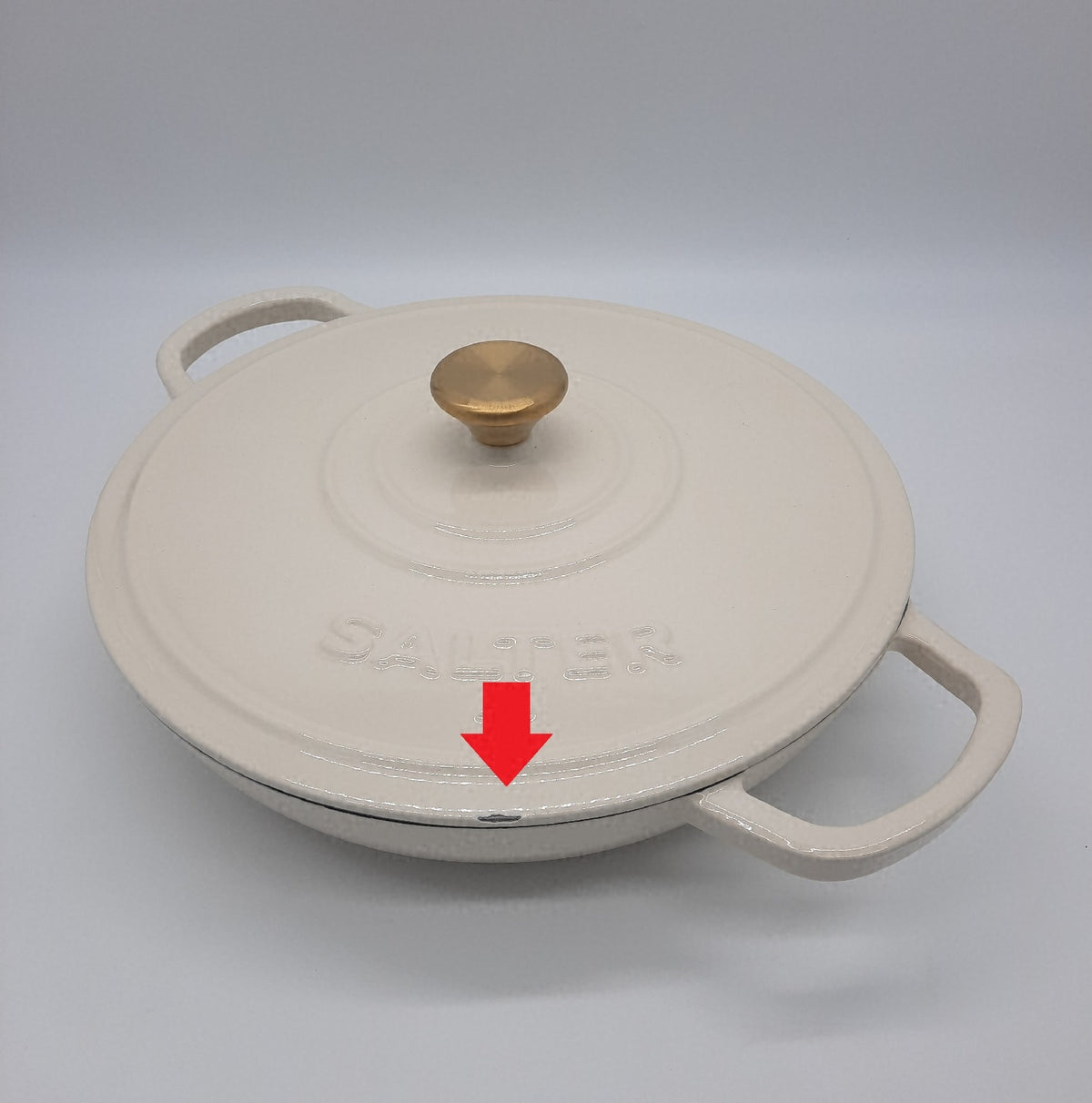 Salter Chester gusseiserner Bräter 30 cm 2,8 l Creme Kochtöpfe Cookware