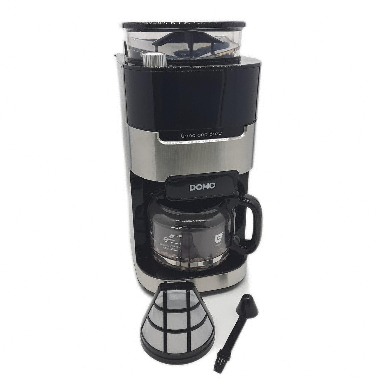 Domo Kaffeemaschine Grind and Brew Bean to Cup Funktion LCD Display Kaffeeservice