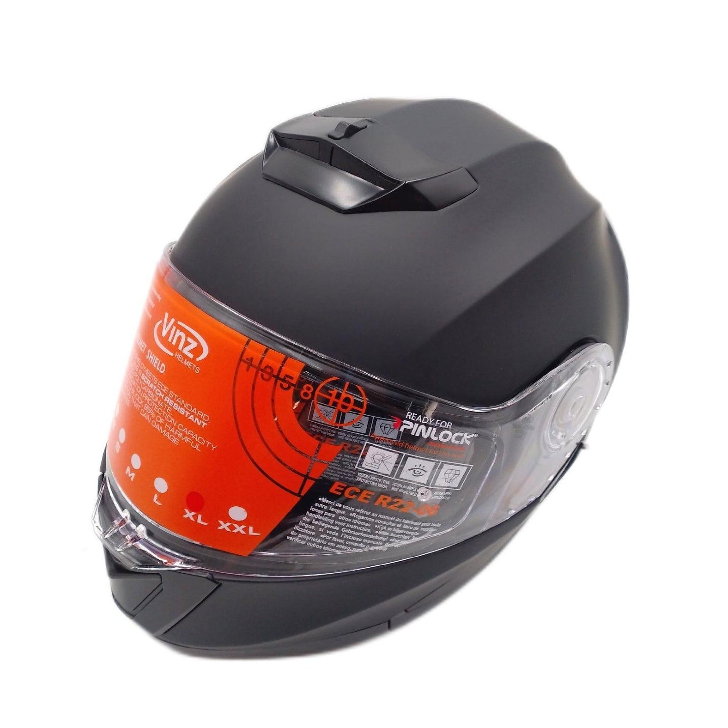 VINZ Motorradhelm Helme Santos Modularhelm mit Sonnenblende Komfort Sicherheit Style XL 60-61 cm