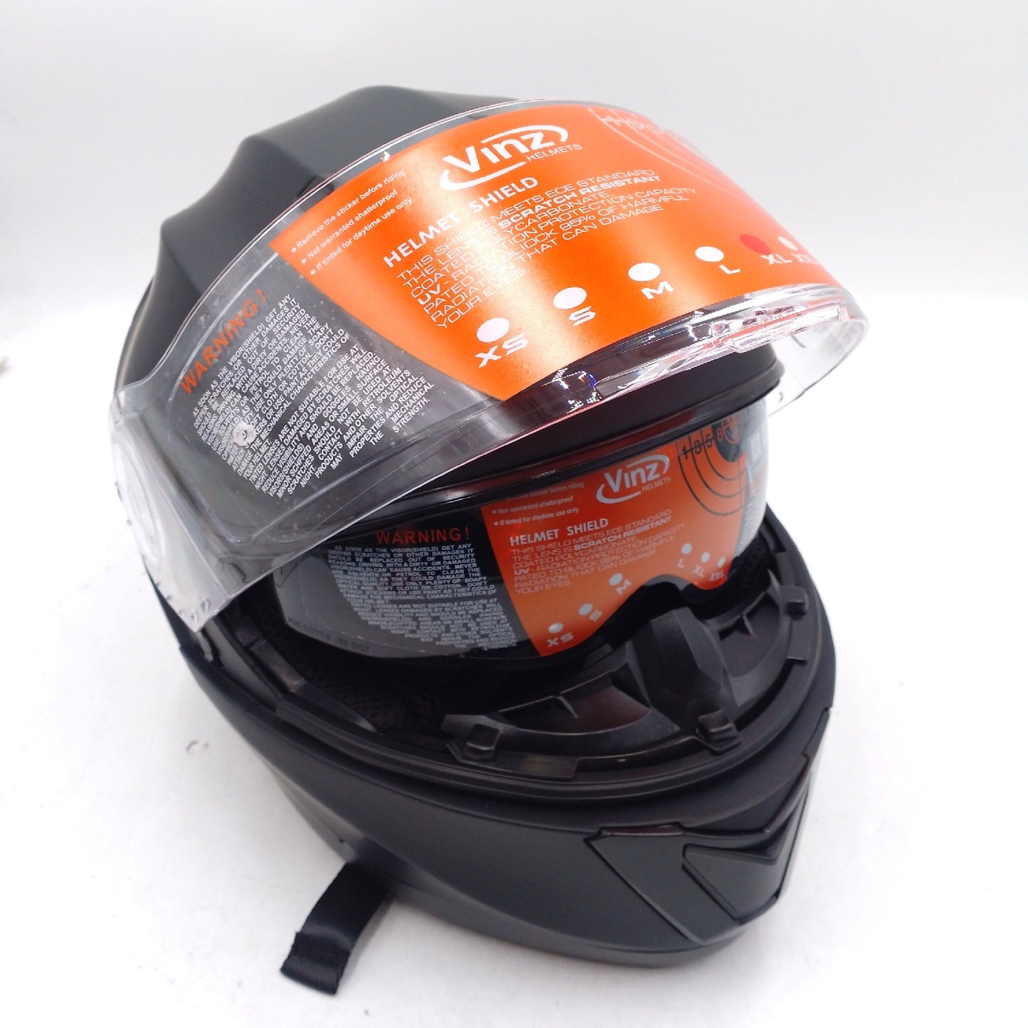 VINZ Motorradhelm Helme Santos Modularhelm mit Sonnenblende Komfort Sicherheit Style XL 60-61 cm