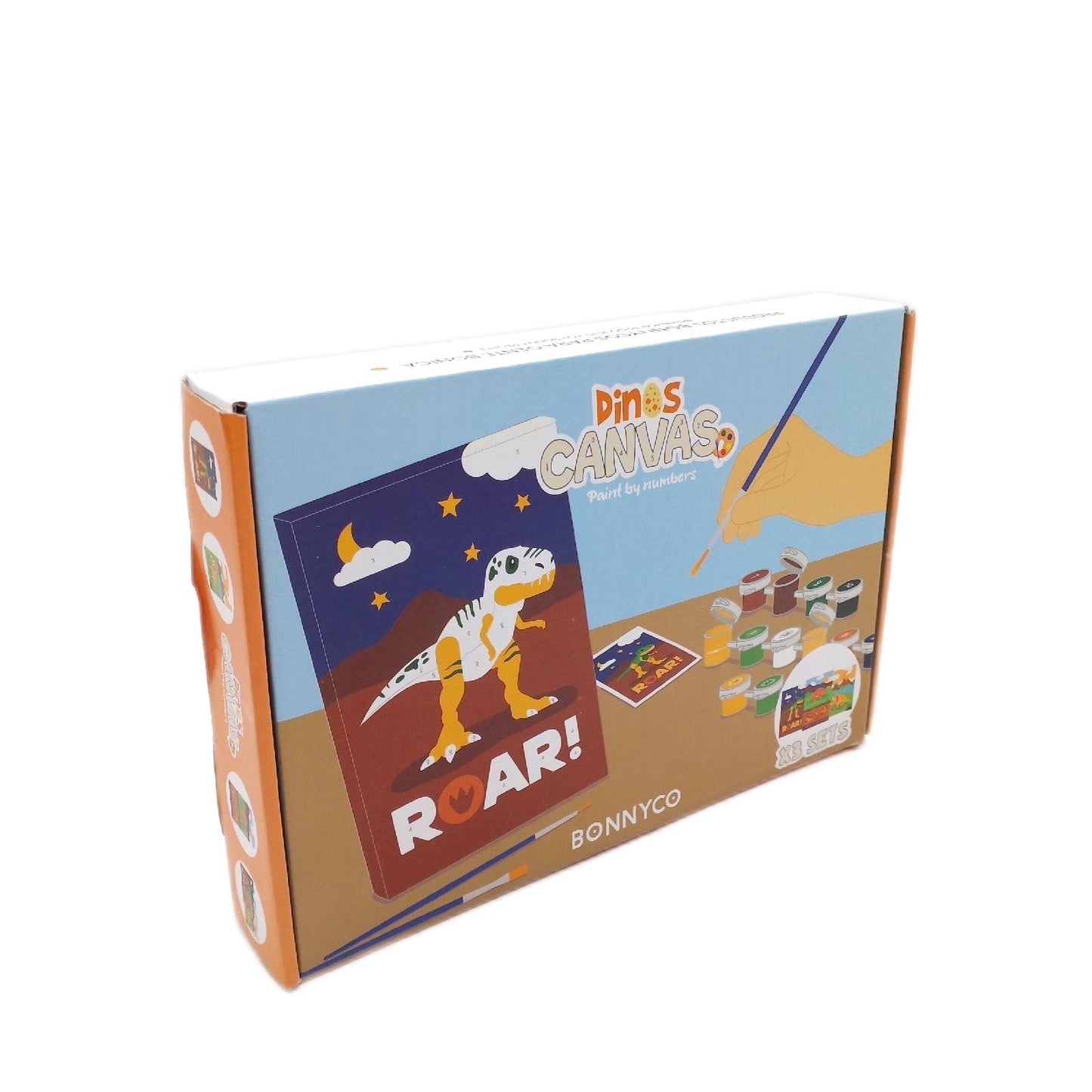BONNYCO Malen nach Zahlen Kinder Dinosaurier Geschenk Set Kreativspaß Malvorlage