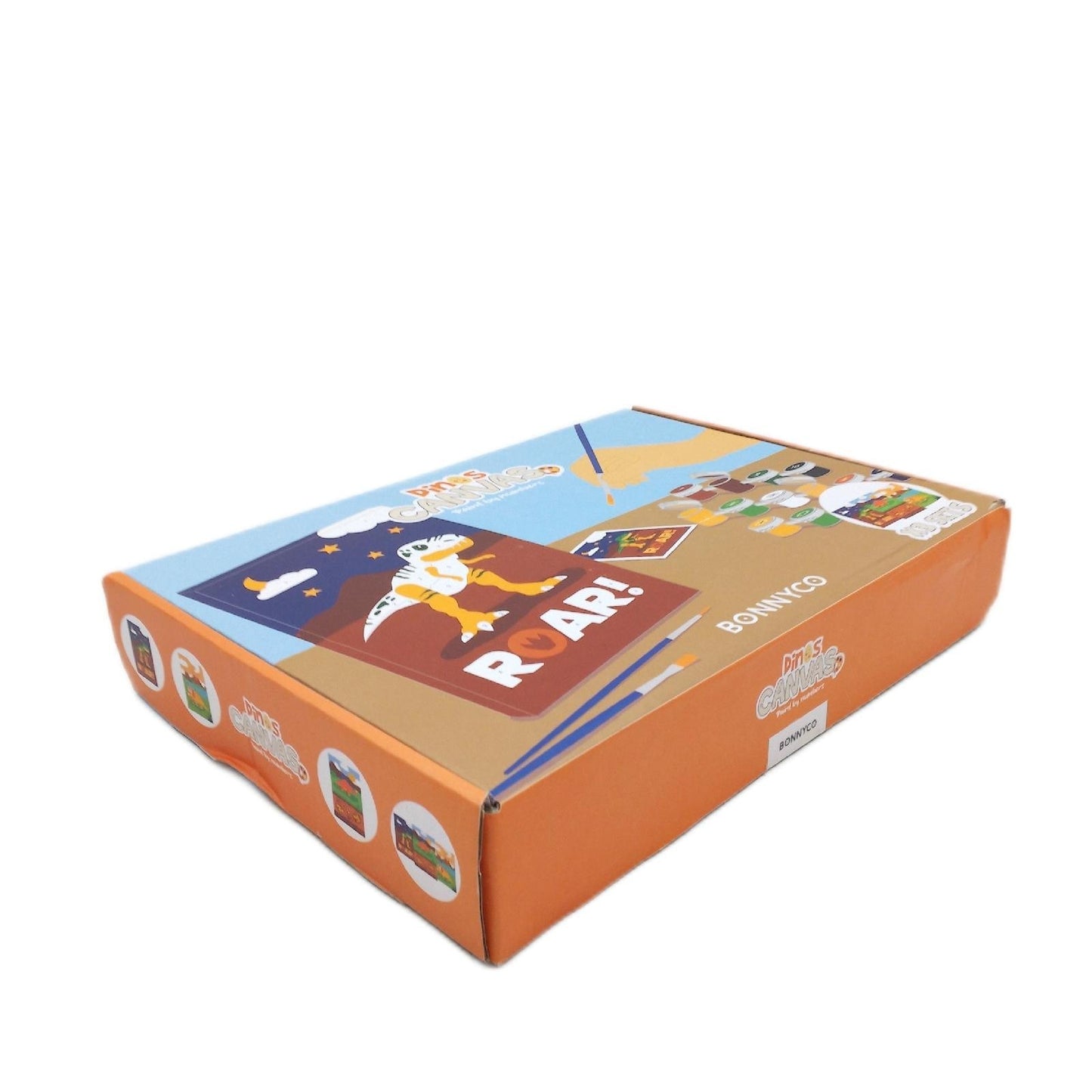 BONNYCO Malen nach Zahlen Kinder Dinosaurier Geschenk Set Kreativspaß Malvorlage