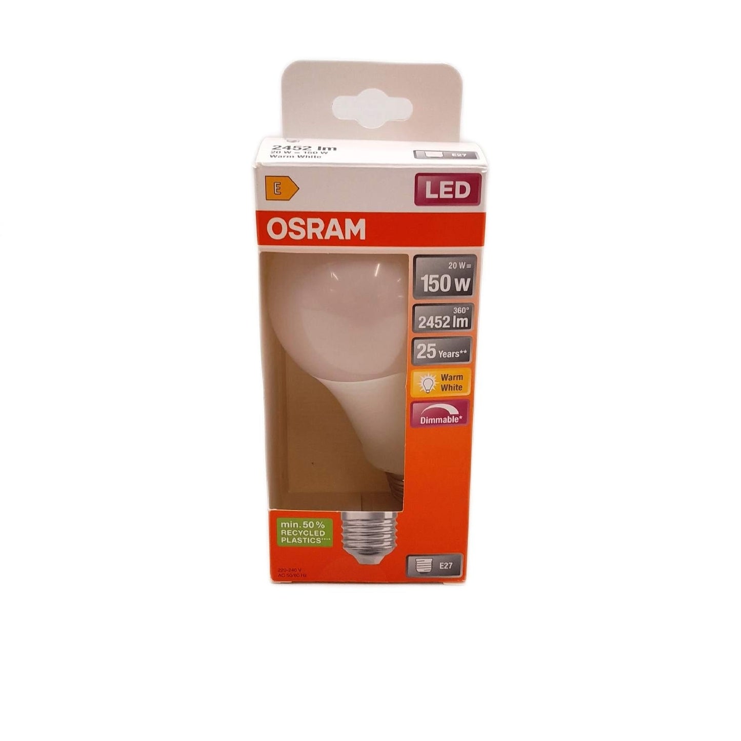 OSRAM LED Lampe Beleuchtung E27 Sockel Warmweiss 2700K Klassische