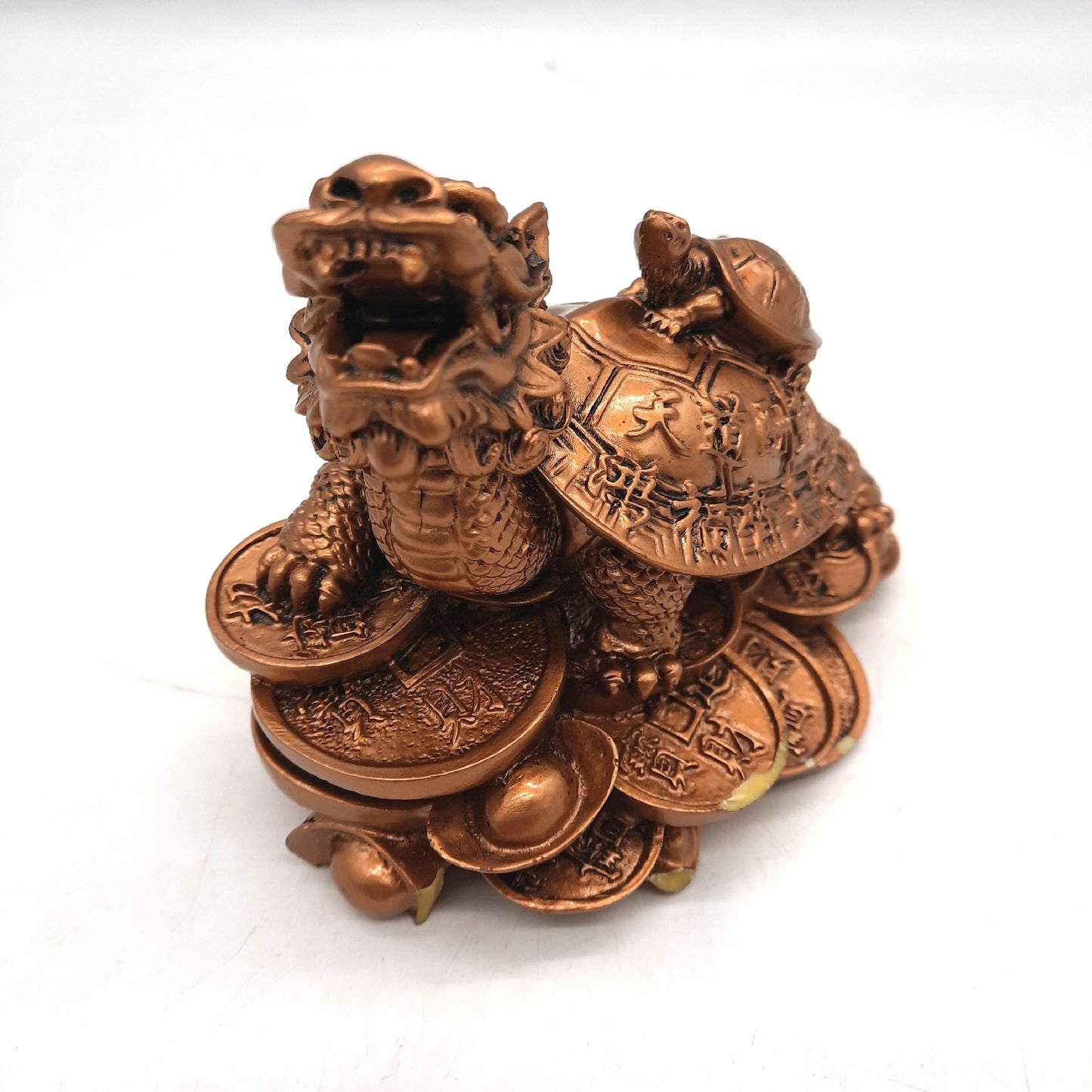 Healifty Feng Shui Deko Schildkroete Skulptur Drache leichte Beschädigung