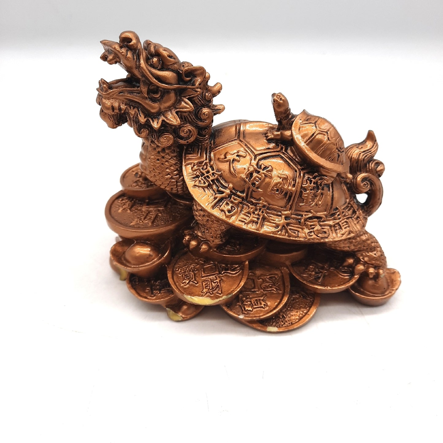 Healifty Feng Shui Deko Schildkroete Skulptur Drache leichte Beschädigung