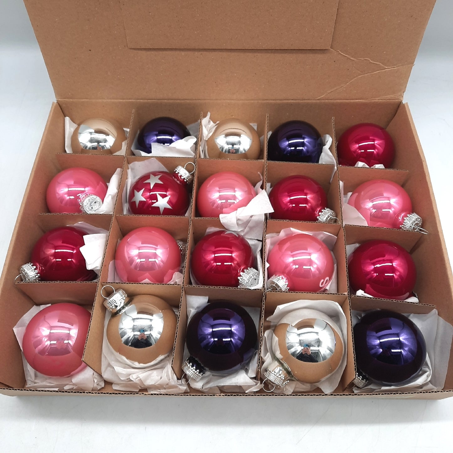 Hemann Christbaumkugeln Weihnachtsschmuck Deco 20er Set Berry Mix fest