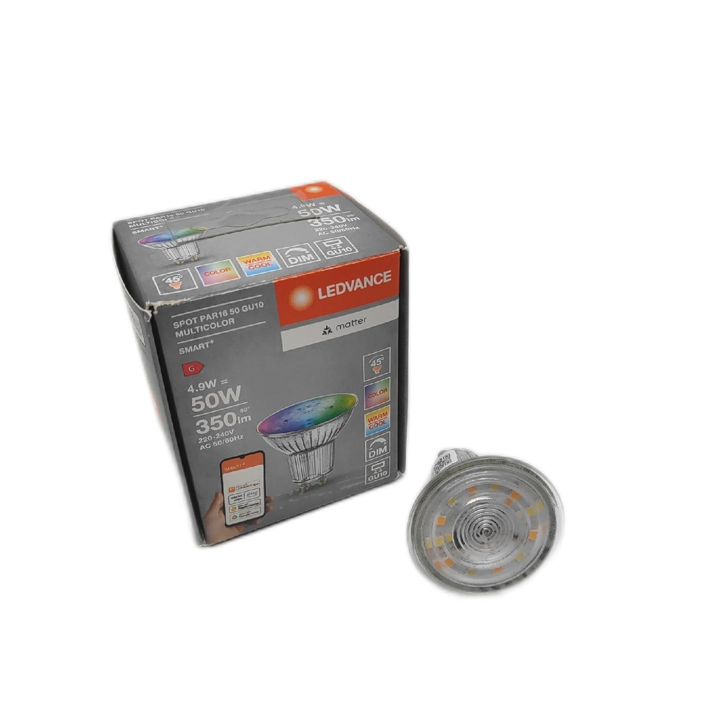 LEDVANCE LED Reflektorlampe Beleuchtung SMART PLUS MATTER kompatibel mit Google Alexa