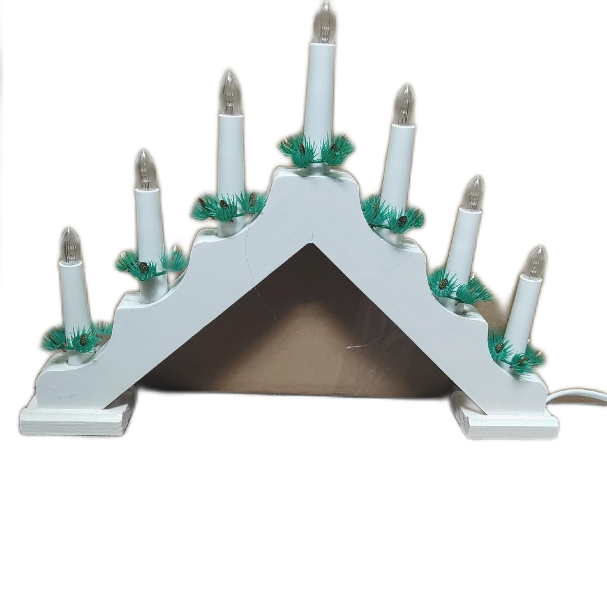 Idena Adventsleuchter Holz Weihnachtsdekoration 31837 warmweiße LED Lichtergl