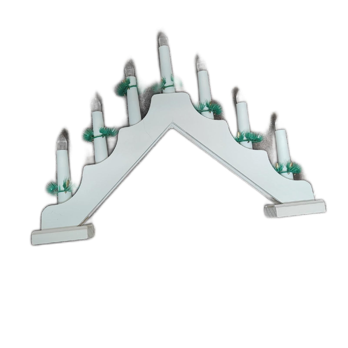 Idena Adventsleuchter Holz Weihnachtsdekoration 31837 warmweiße LED Lichtergl