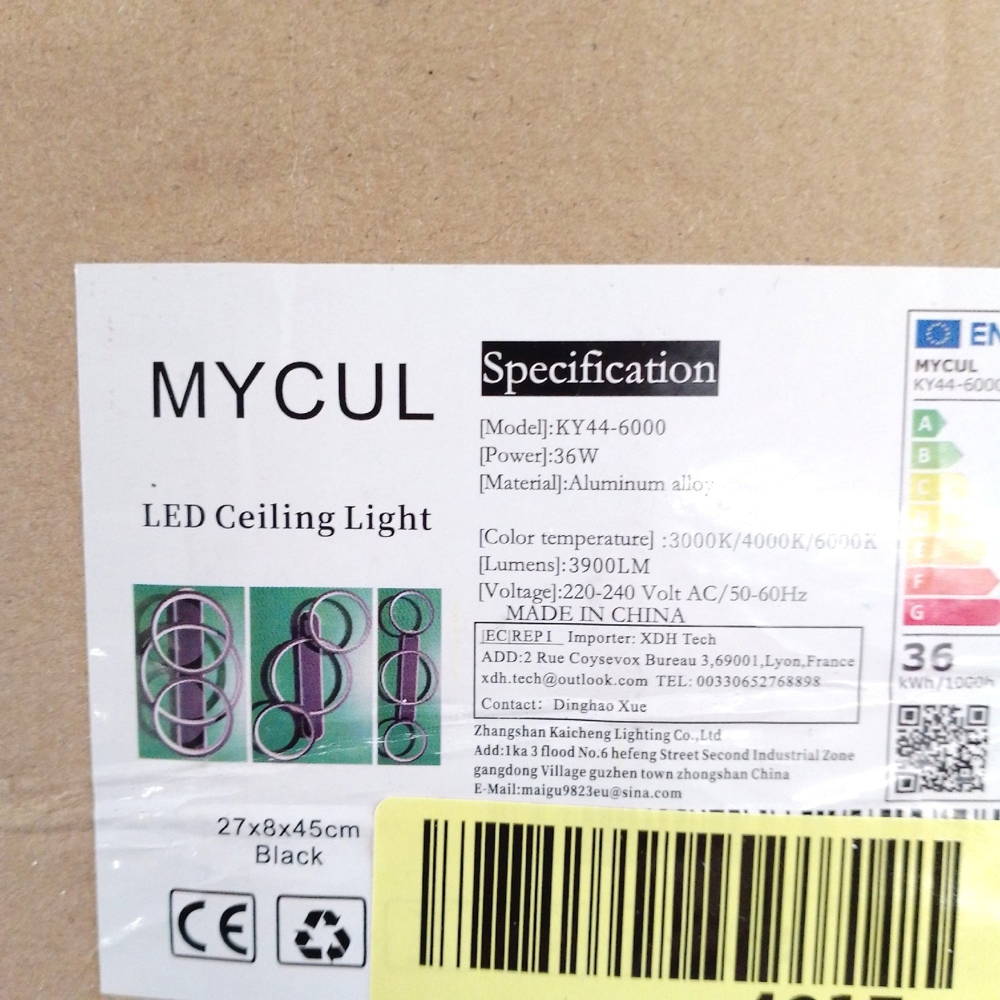LED Deckenlampe Deckenleuchte Beleuchtung Ringform Modell Einstellbar Dimmbar