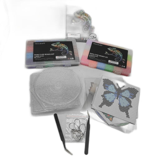 INSCRAFT Bügelperlen Set Bastelmaterial 28000 Mini 48 Farben 26