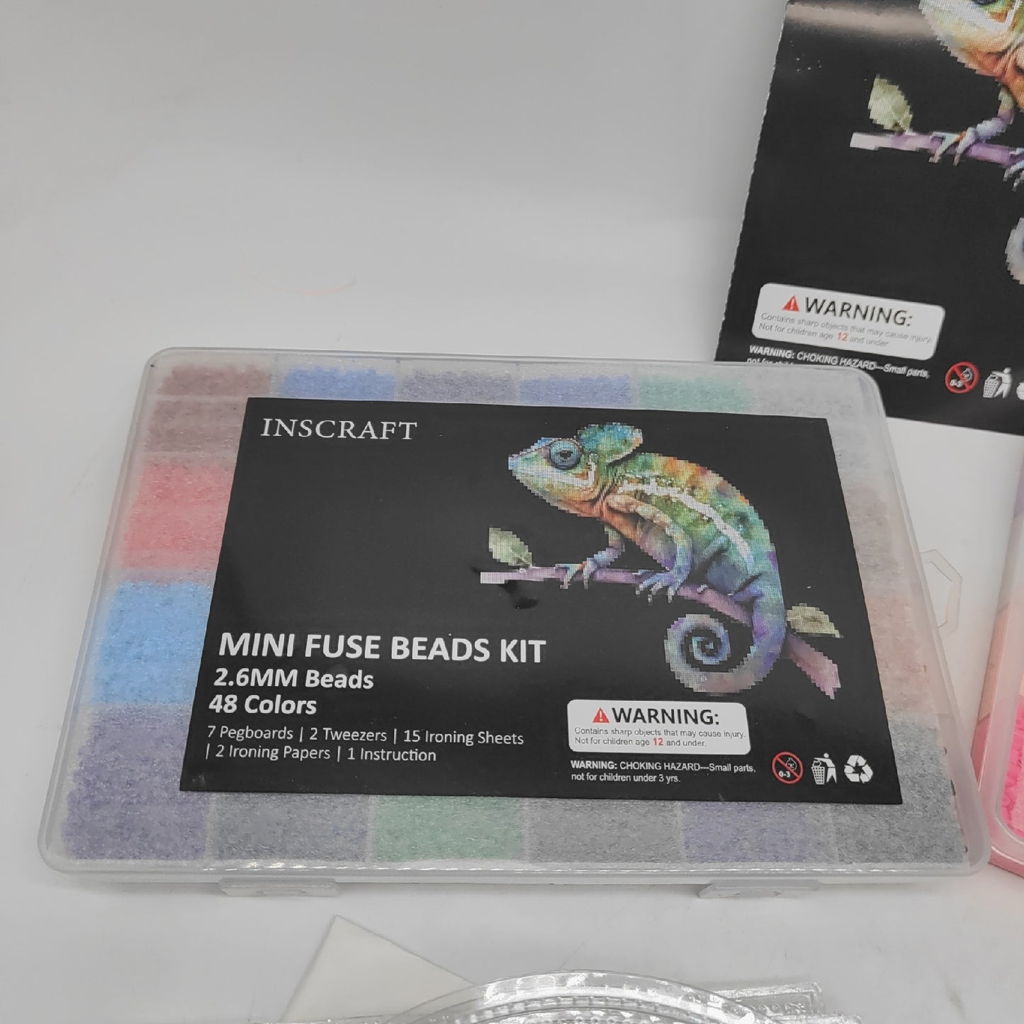 INSCRAFT Bügelperlen Set Bastelmaterial 28000 Mini 48 Farben 26