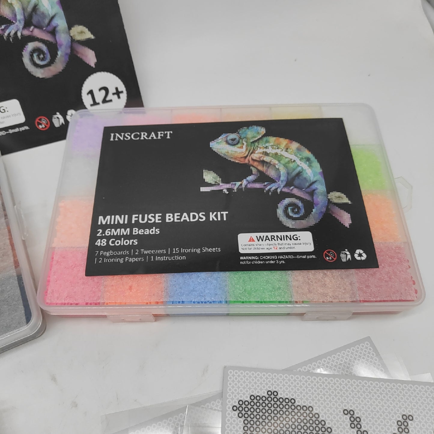 INSCRAFT Bügelperlen Set Bastelmaterial 28000 Mini 48 Farben 26