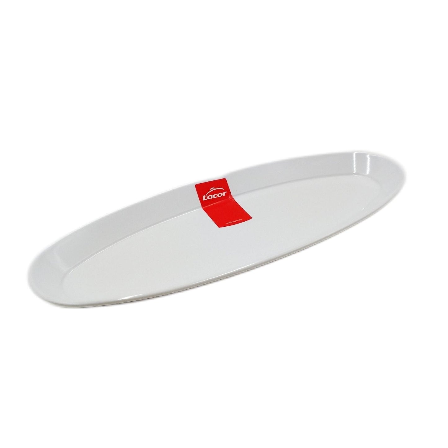 Lacor Servierplatte Geschirr Küchenzubehör 57 x 22 cm weiß elegant für Fisch