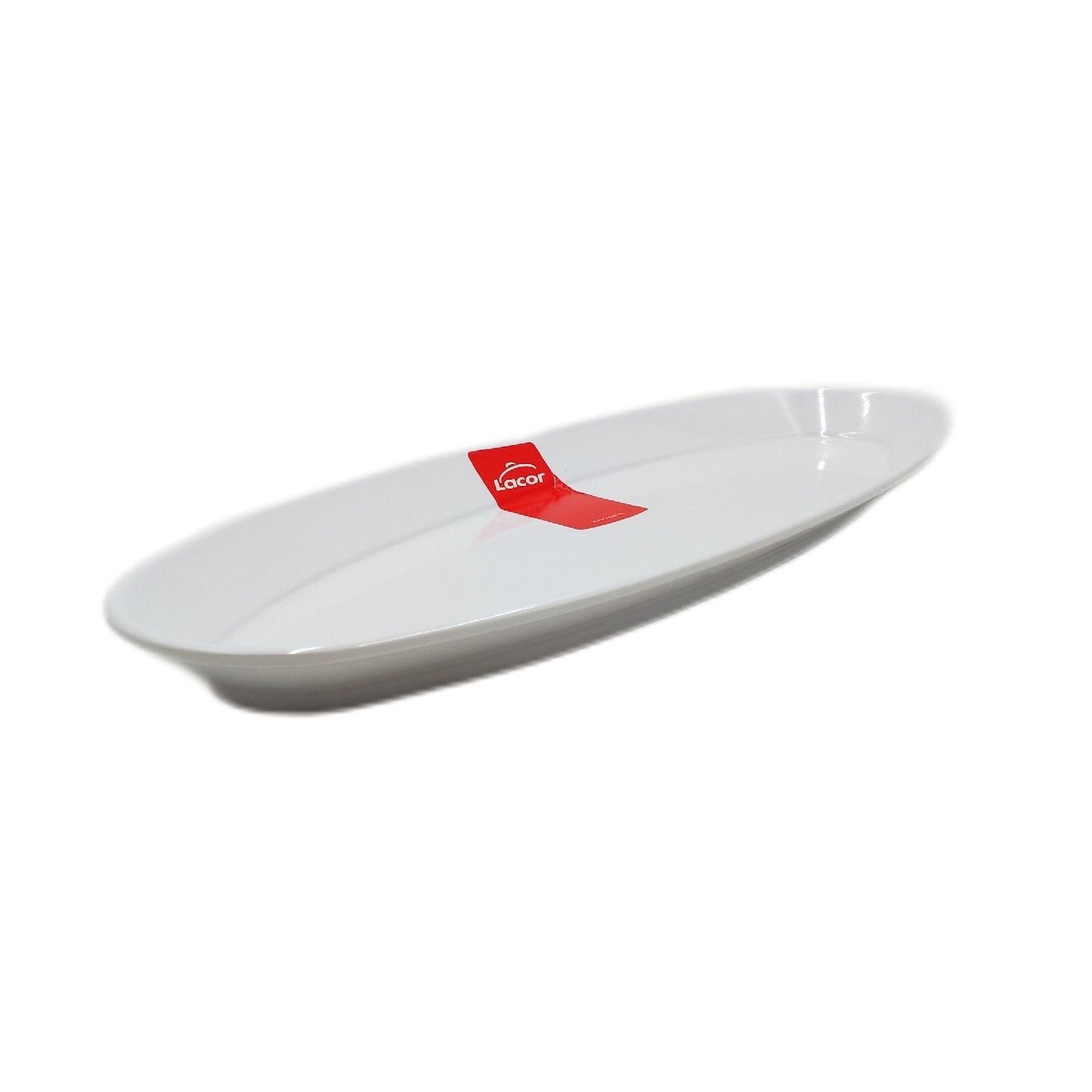 Lacor Servierplatte Geschirr Küchenzubehör 57 x 22 cm weiß elegant für Fisch