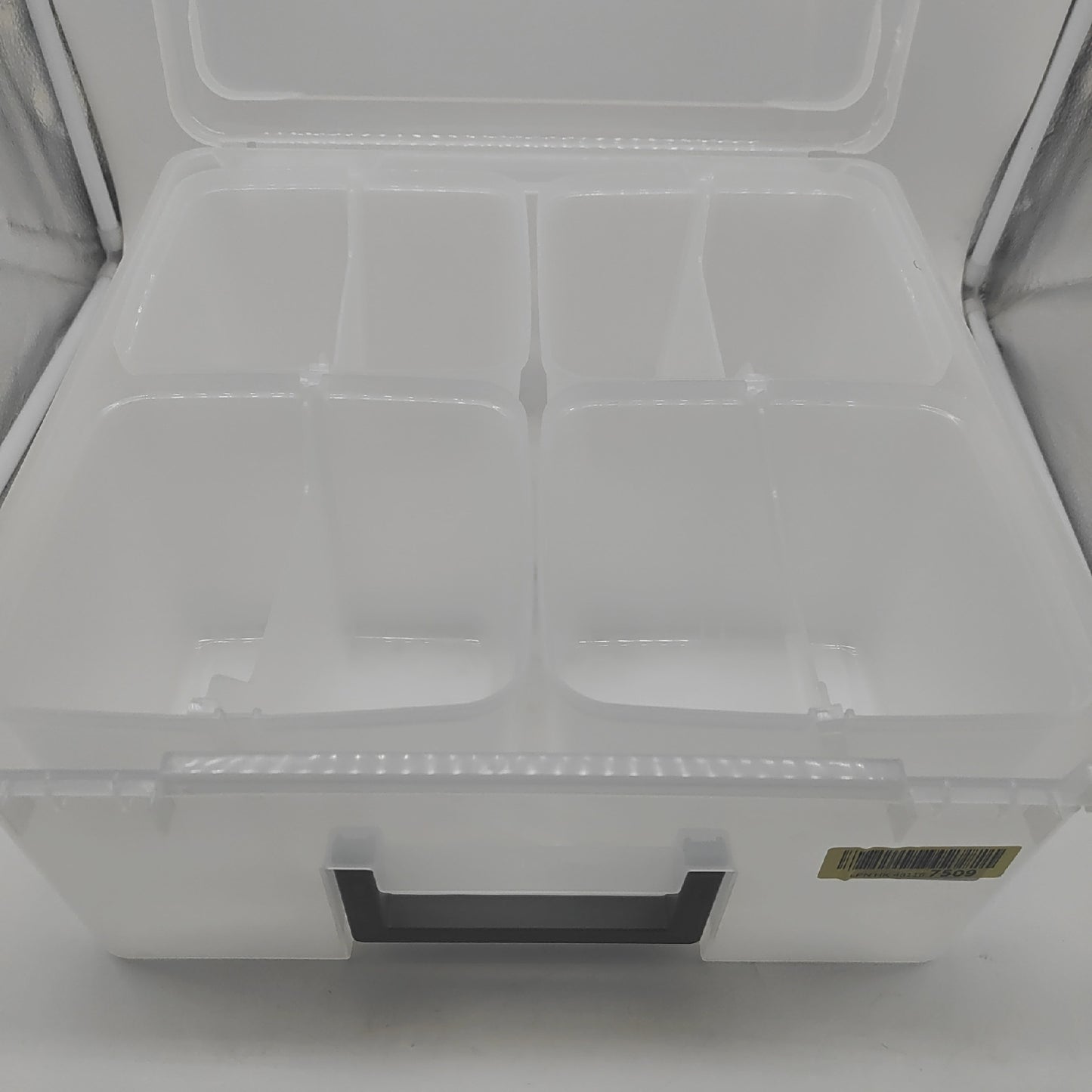 Iris Ohyama Box Lagerung Plastikbox Ordnung kleine Fächer Ecke beschädigt