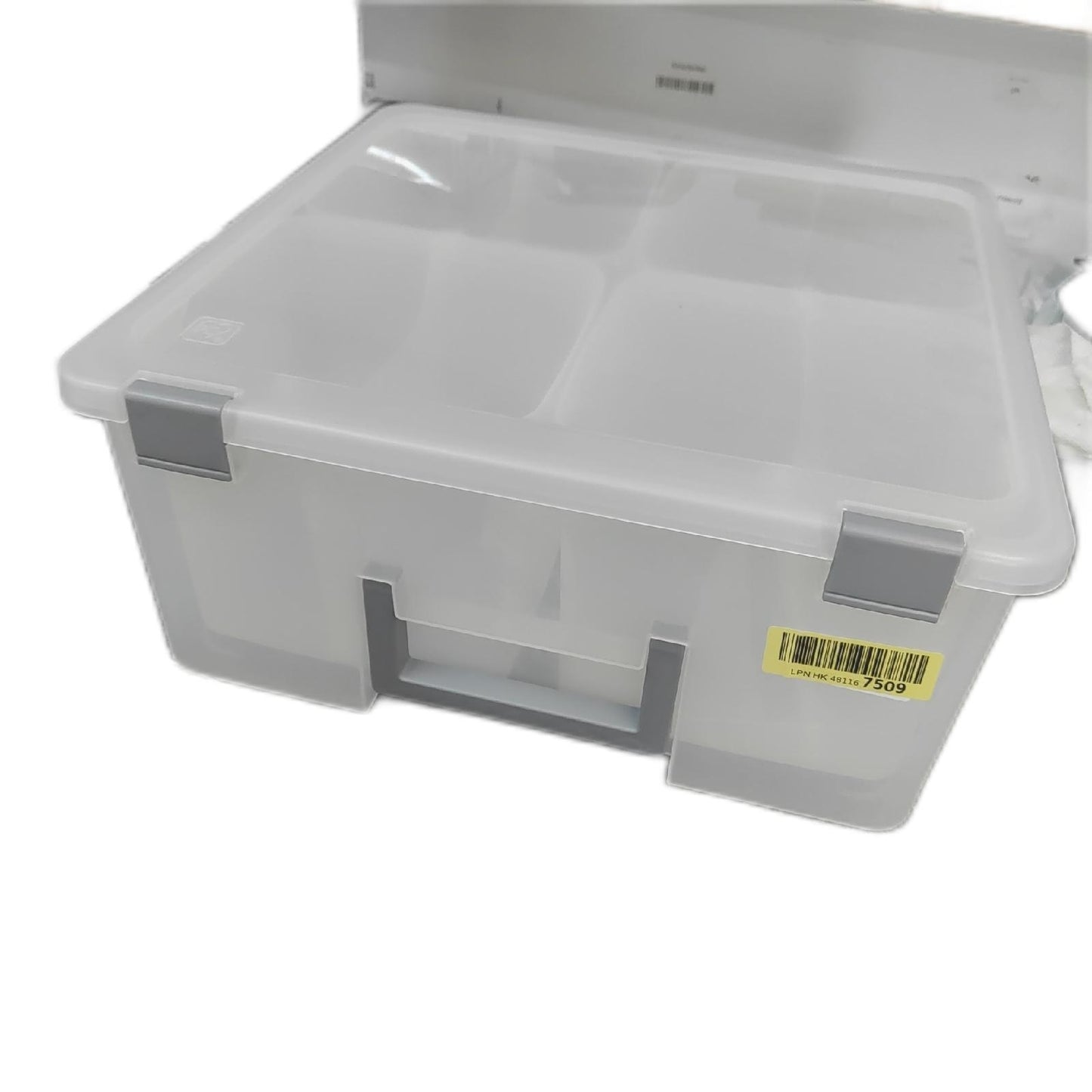 Iris Ohyama Box Lagerung Plastikbox Ordnung kleine Fächer Ecke beschädigt