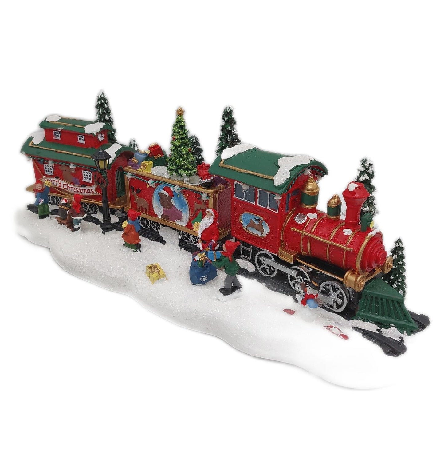 Konstsmide LED Serie Zug Dekoration Weihnachten Musik rotierende Waggons zwei