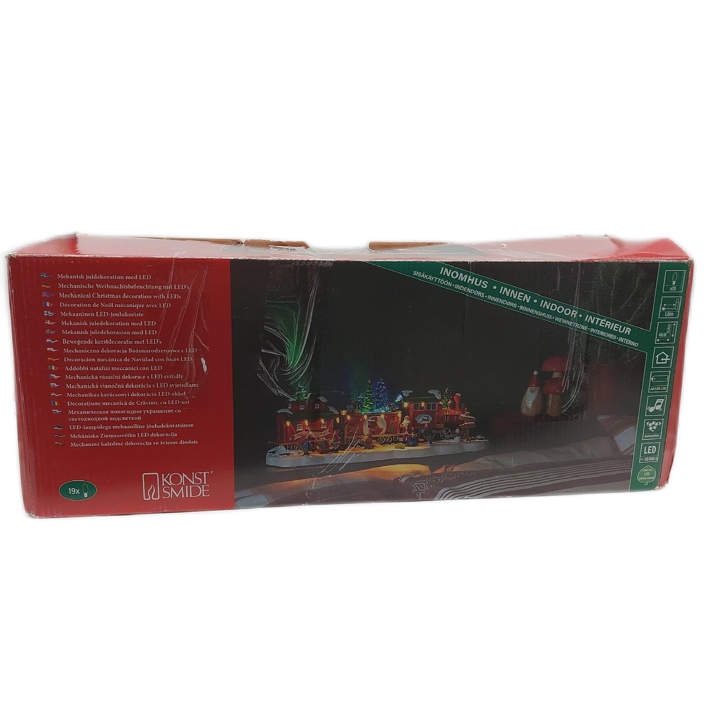 Konstsmide LED Serie Zug Dekoration Weihnachten Musik rotierende Waggons zwei