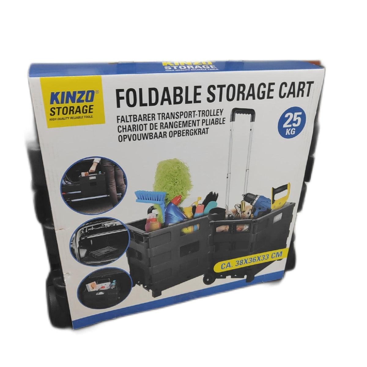 Kinzo Transporttrolley Klappbare Transportlösung Transportwagen 05703 Komfortabler Helfer für
