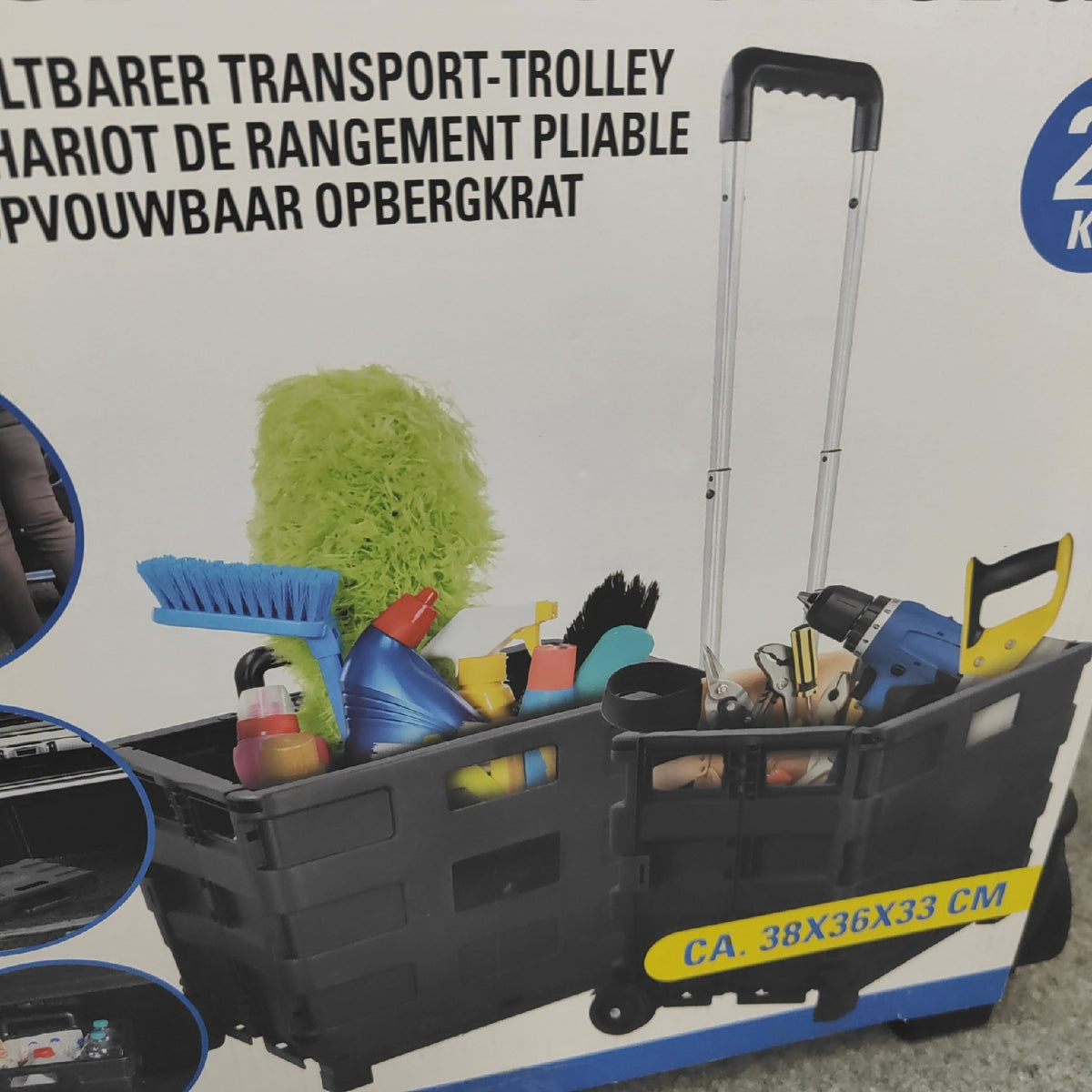 Kinzo Transporttrolley Klappbare Transportlösung Transportwagen 05703 Komfortabler Helfer für