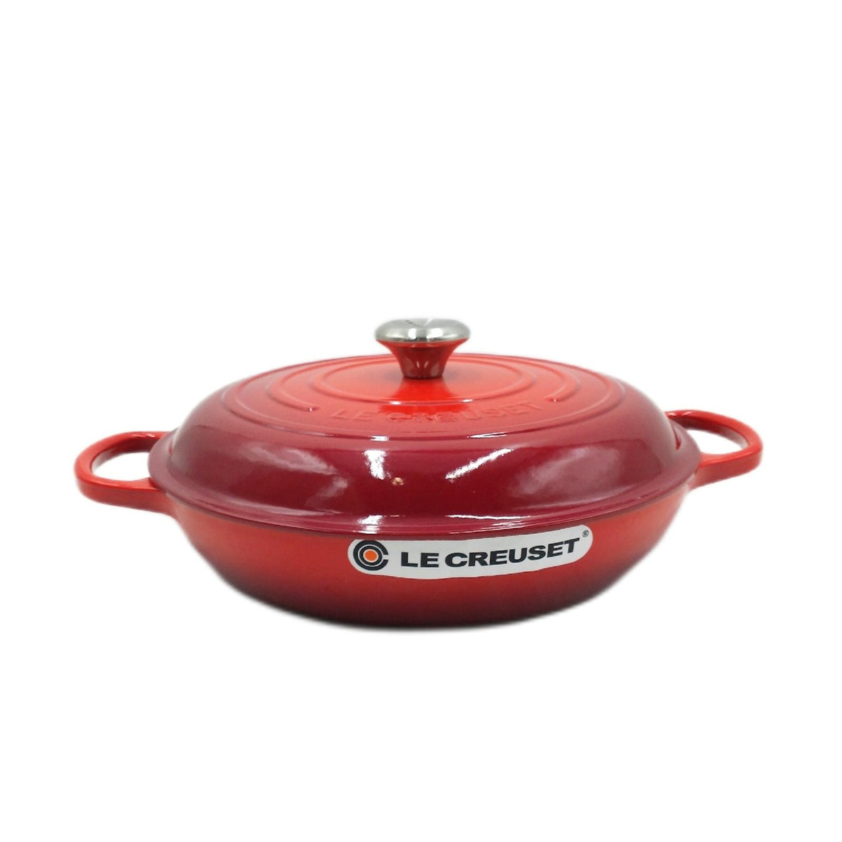 Le Creuset Signature Schmortopf aus emailliertem Gusseisen rund 30 cm 32 l Kirsche