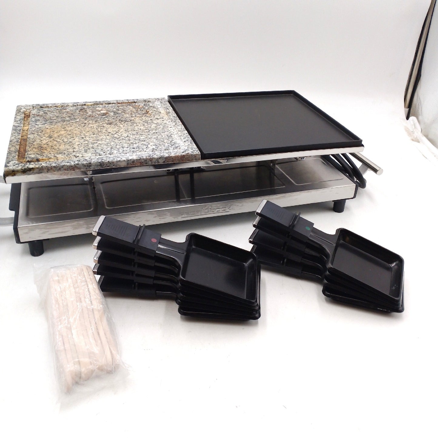 ProfiCook Raclette 10 Personen Unvollständig Pfanne fehlt starke Gebrauchsspuren