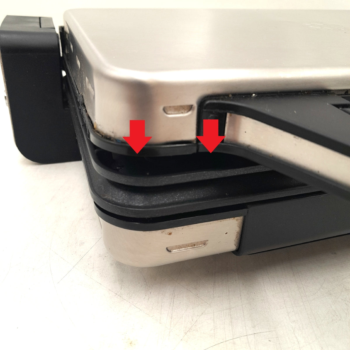Wmf Lono Kontaktgrill 2 In 1 Edelstahl funktionsfaehig Gebrauchssp