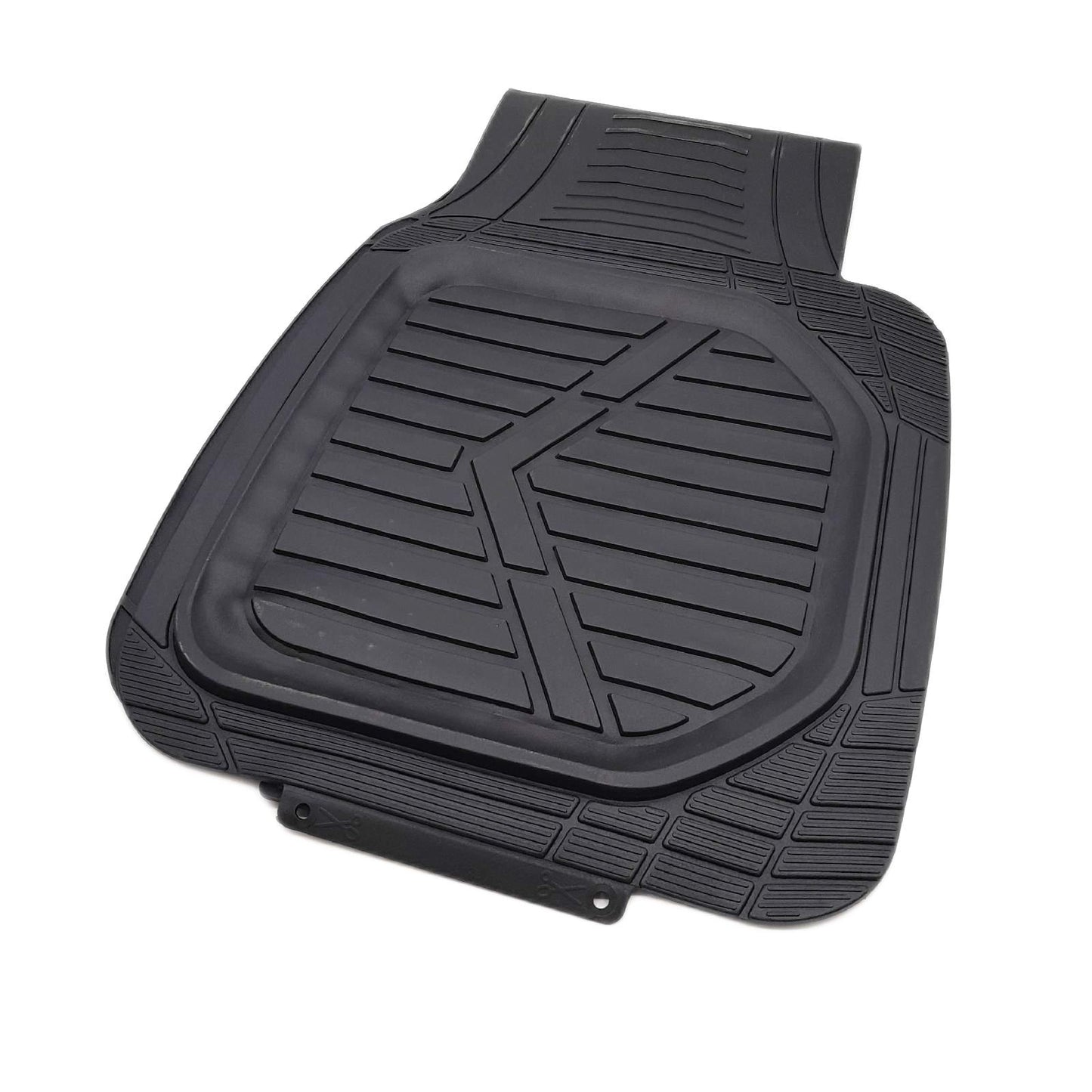 Amazon Basics Fußmatten Set Auto Innenausstattung Universal Allwetter Schutz Schwarz PVC