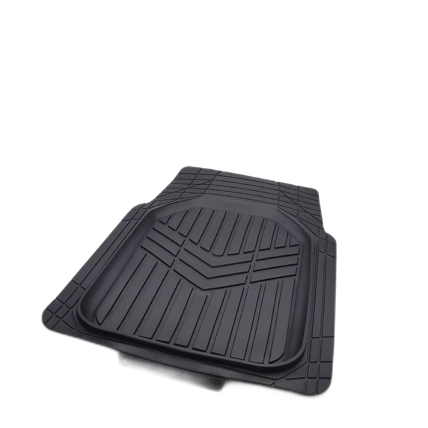 Amazon Basics Fußmatten Set Auto Innenausstattung Universal Allwetter Schutz Schwarz PVC