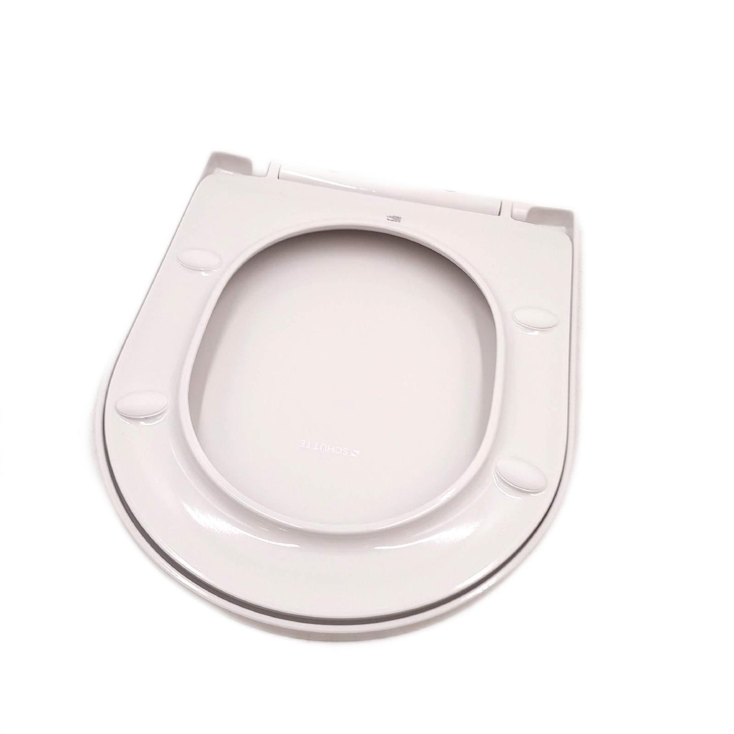 SCHÃTTE D-Form WC-Sitz Absenkautomatik Abnehmbarer Klodeckel aus bruchsicherem