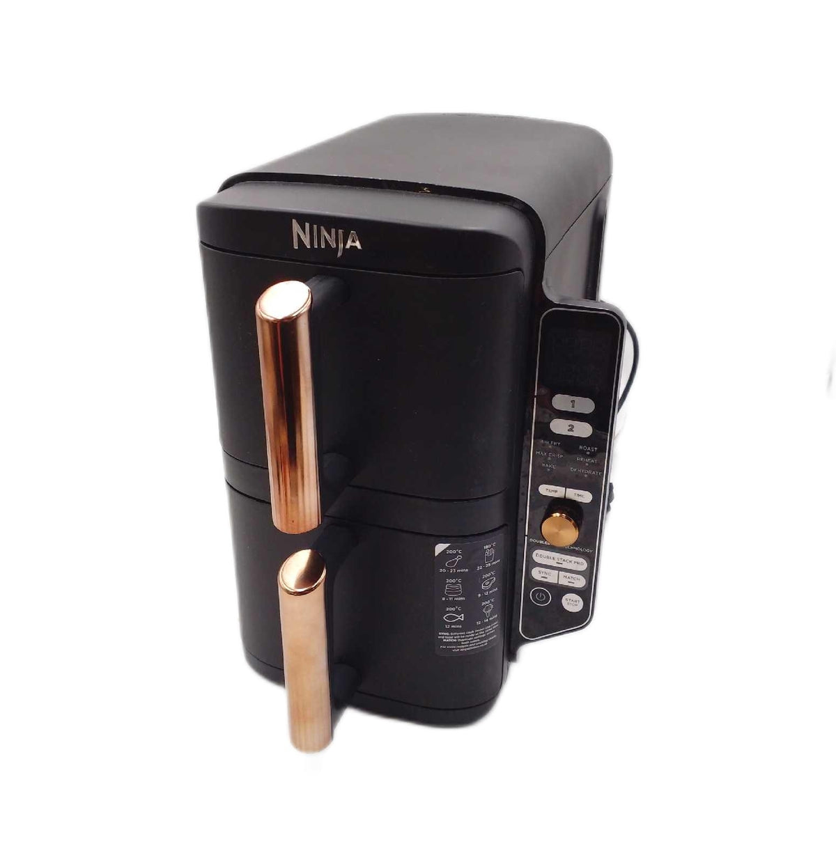 Ninja Heißluftfritteuse Küchenhelfer Double Stack XL 2 vertikale Sch
