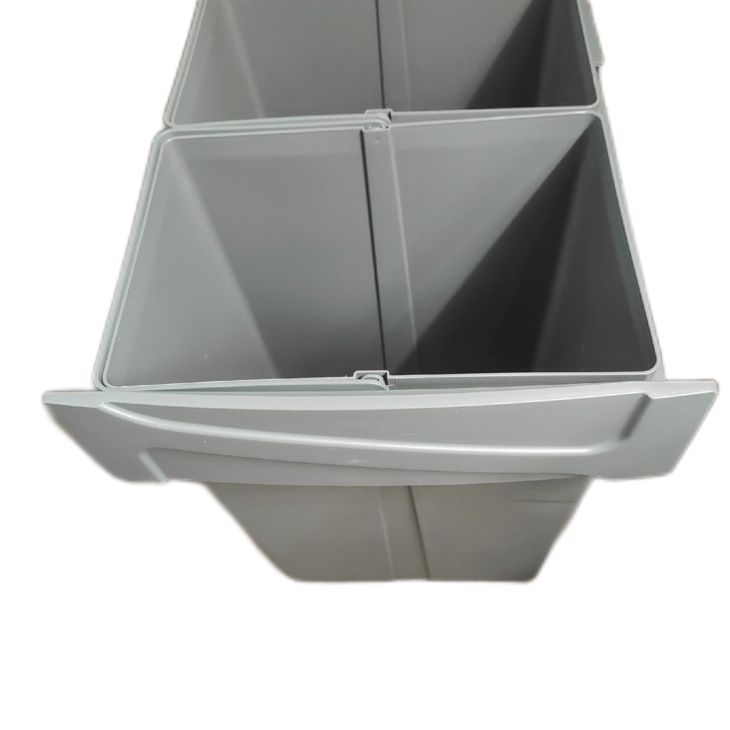 Emuca Recycling Behälter Küche Bodenbefestigung Handauszug 2x25 Liter