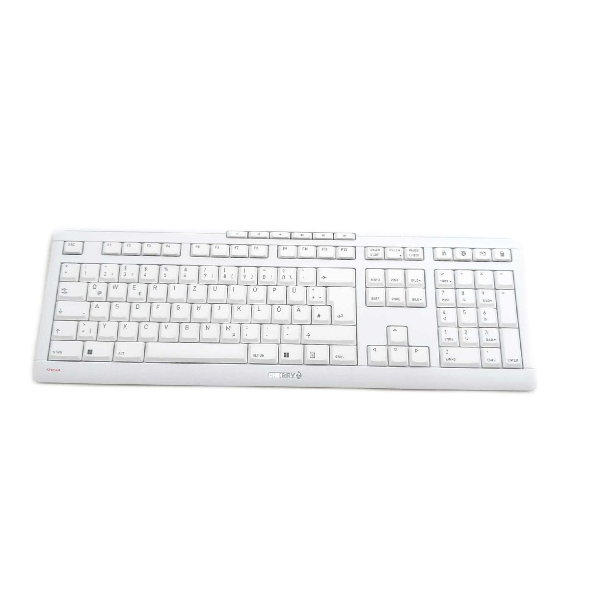 CHERRY Stream Desktop Kabellose Tastatur Deutsch QWERTZ Weiss ohne Maus ohne Dongle