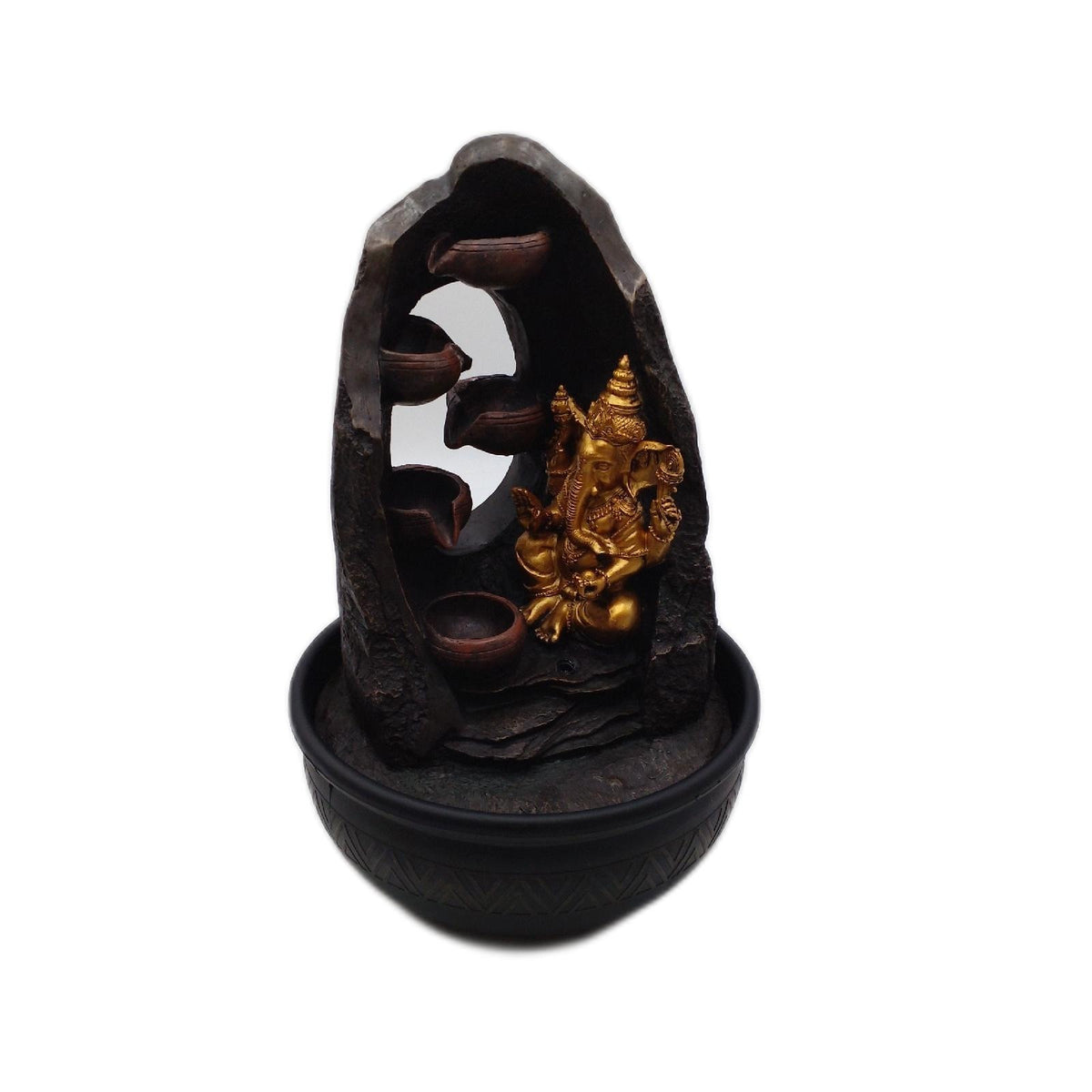 Buddha Ganesh Innenbrunnen farbenfrohen LEDLicht Feng Shui Zen Dekoration Water