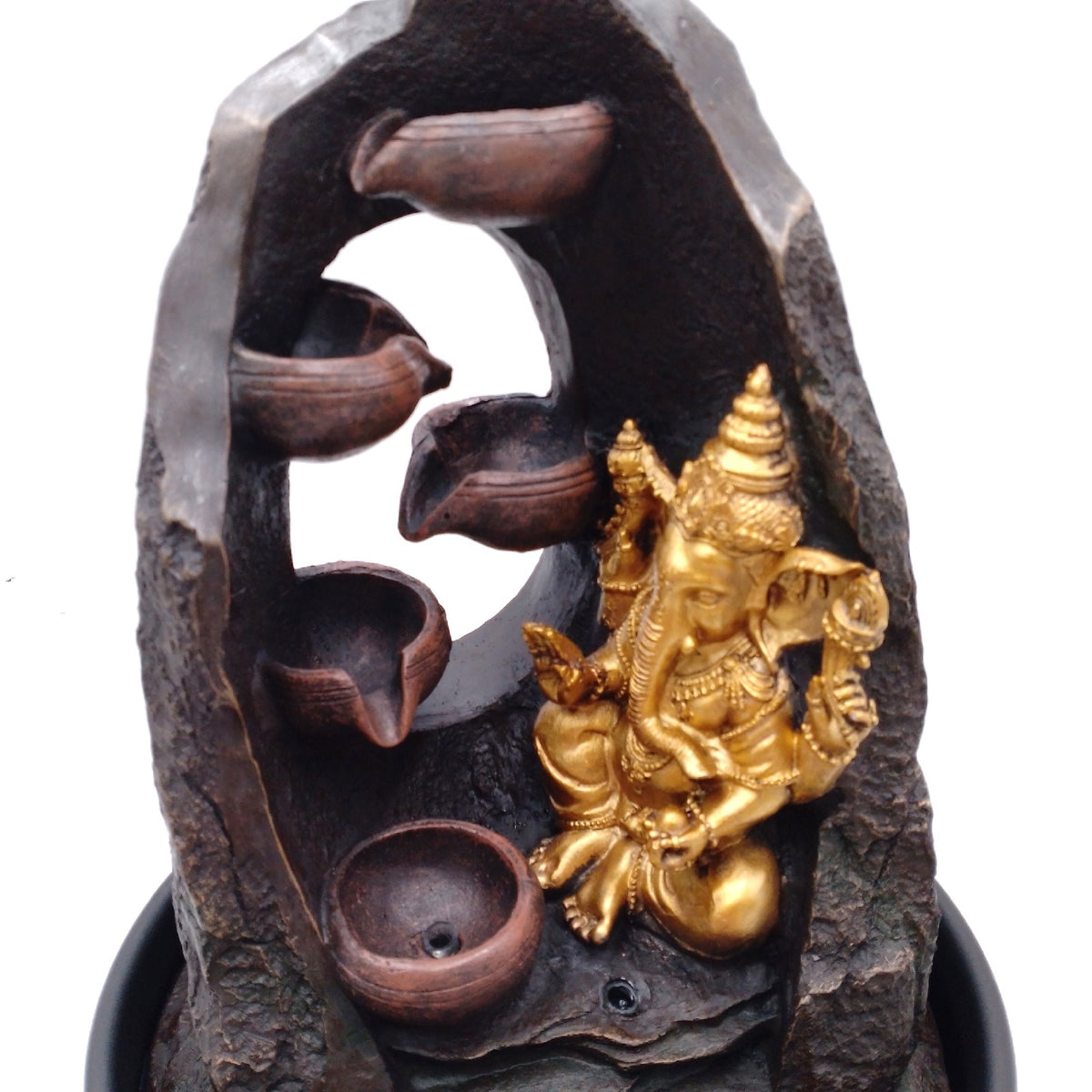 Buddha Ganesh Innenbrunnen farbenfrohen LEDLicht Feng Shui Zen Dekoration Water