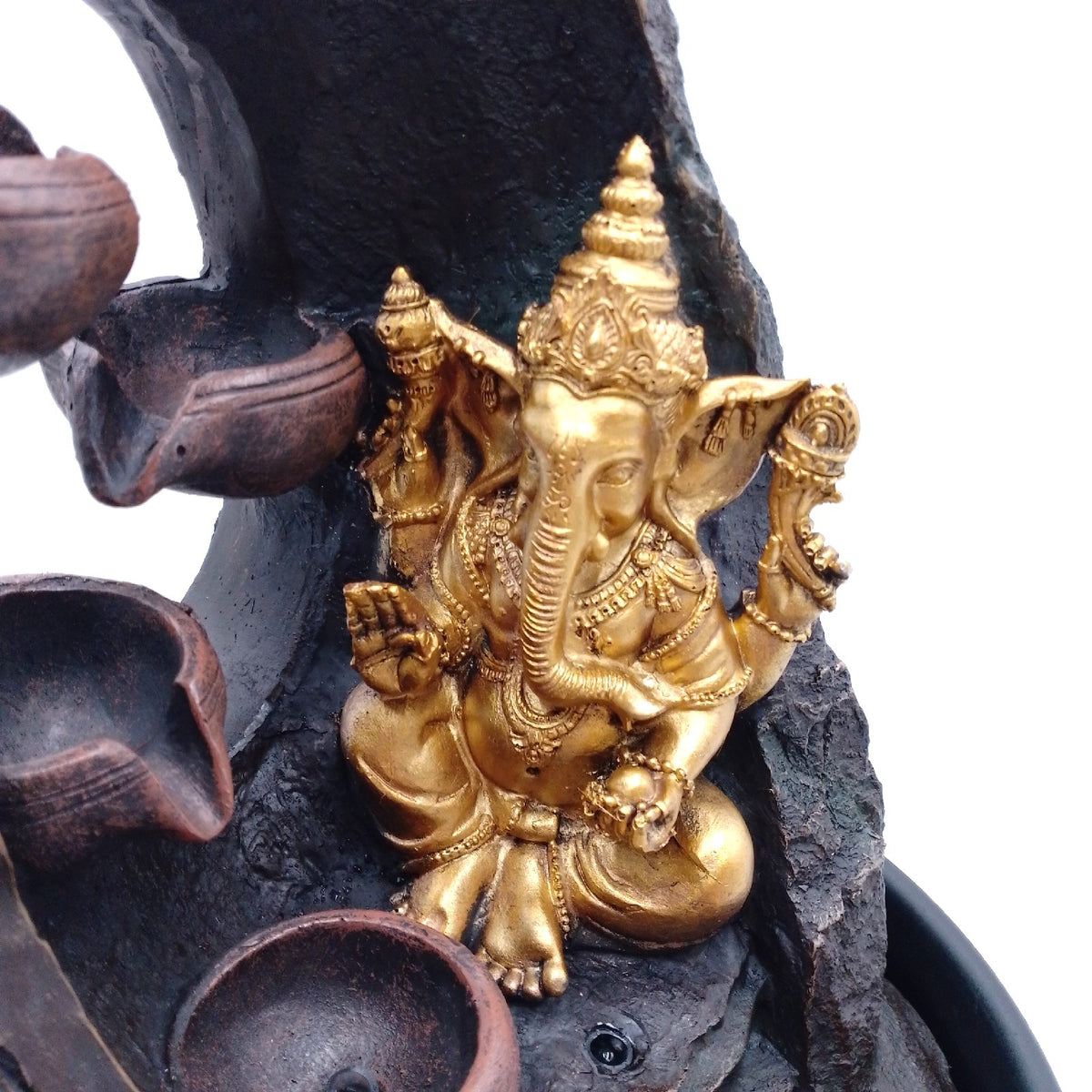 Buddha Ganesh Innenbrunnen farbenfrohen LEDLicht Feng Shui Zen Dekoration Water