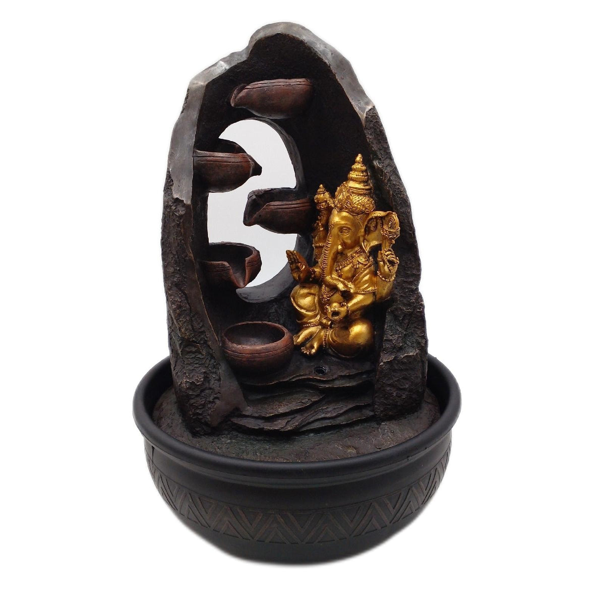Buddha Ganesh Innenbrunnen farbenfrohen LEDLicht Feng Shui Zen Dekoration Water