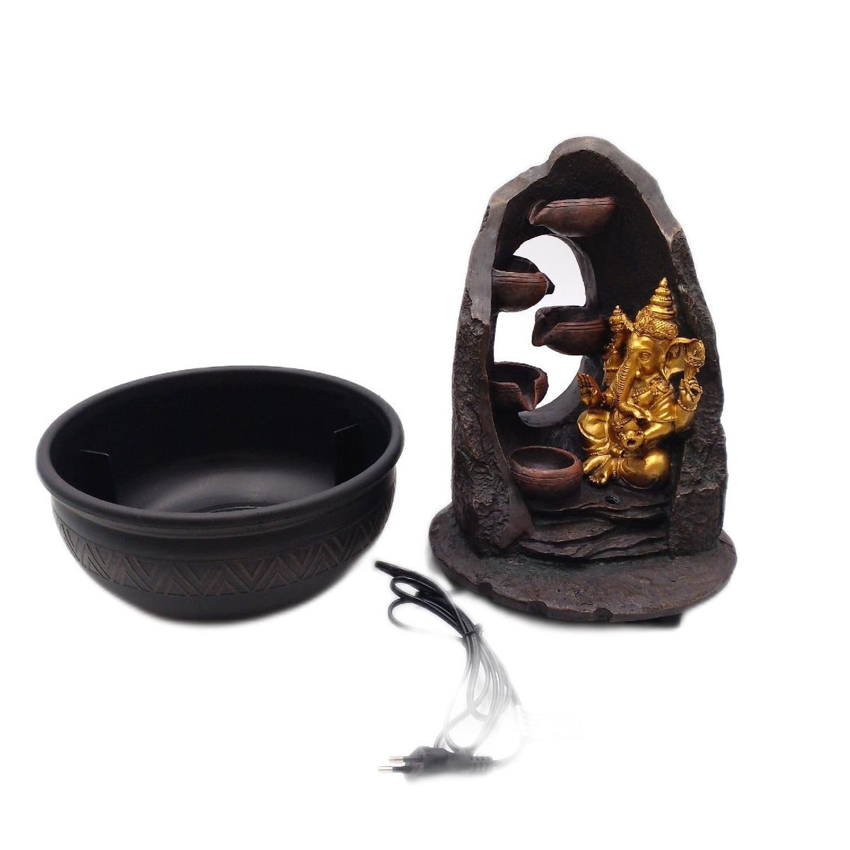 Buddha Ganesh Innenbrunnen farbenfrohen LEDLicht Feng Shui Zen Dekoration Water
